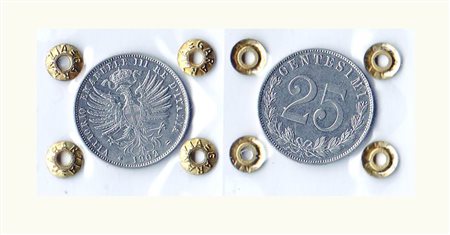 VITTORIO EMANUELE III - 25 centesimi 1902 - Gig.191. Rarità: R - Metallo: Ni...