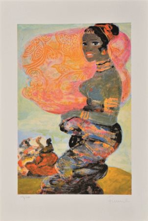 Fiume Salvatore litografia d'apres 50x33 esemplare 114/199