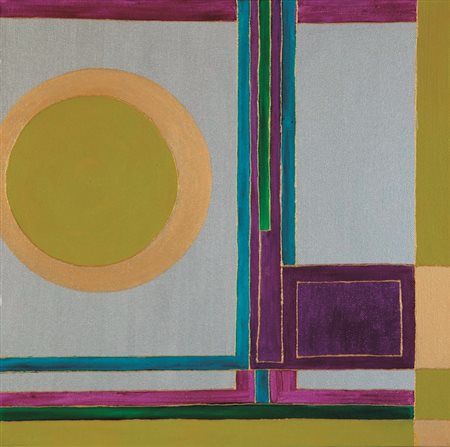 Sabrina Fossati "Sole moderno" olio su tela 40x40 autentica dell'artista su foto