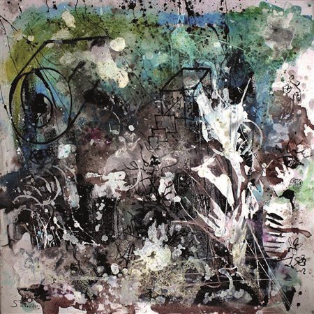 Saverio Filioli "Amazzonia" tecnica mista su tela spezzie e pollini 50x50...