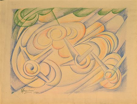 Leandra Angelucci Cominazzini "Matite" Areopittura 1940 matite 30x23...