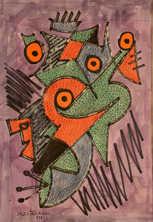 Mastroianni Umberto "Composizione 1978" t.m.24x34