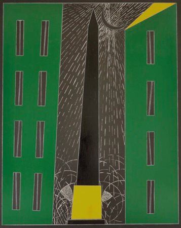 Franco Angeli tecnica mista su tela 130x160 autentica della figlia