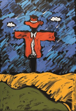 Tano Festa "omaggio a "Van Gogh "1986 acrilico su tela 159x100 archivio...