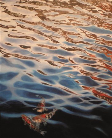 Moreno Pagliari "Acua 10" olio su tela 120x150 autentica dell'artista su foto