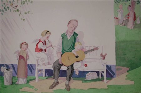 Knap - acquarello su cartoncino - cm. 38x57,5 - 2002 autentica dell'artista...