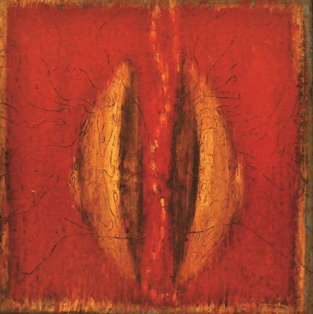 Omar Galliani "Perle" 1989, olio su tela, 45.5 x 45.5 cm