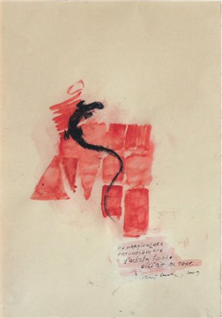 Piero Pizzi Cannella 25x35 "Particolare per una camera d'artista" 2010 t.m....