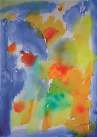 Antonio Corpora " Viaggio in Francia" acquerello su carta 36x51 del 2001...