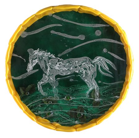 KIKKO (n. 1969) Petrol Soul/Horse. . 2004. Plastica. Cm 63,00. Al retro...