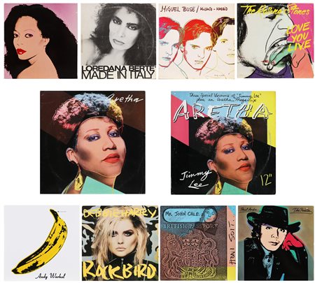 WARHOL ANDY (1928 - 1987) Lotto composto da 10 lp. Disco Lp. Cm 32,00 x...