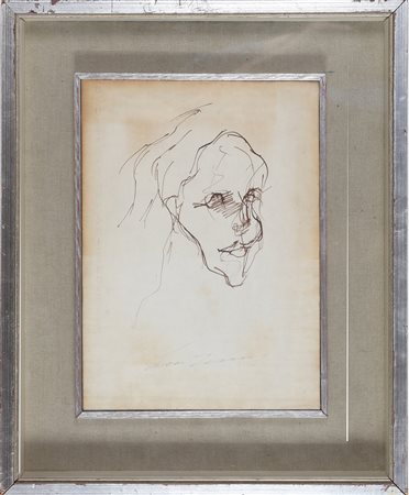 TRECCANI ERNESTO (1920 - 2009) Senza titolo. . China su carta. Cm 22,00 x...