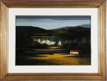 TRIVELLONI ROMOLO (1917 - 1974) Paesaggio dell'Altolazio. 1972. Olio su tela....