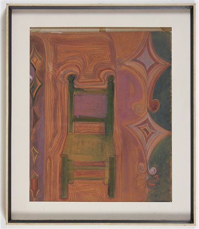 GRIBAUDO EZIO (n. 1929) Senza titolo. Tecnica mista su carta. Cm 33,00 x...