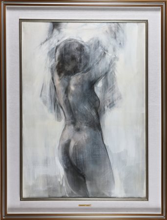AJMONE GIUSEPPE (1923 - 2005) Nudo. . Tempera su carta. Cm 70,00 x 100,00....