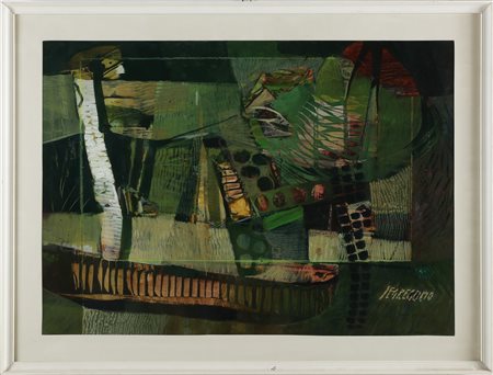 DE GREGORIO GIUSEPPE (1920 - 2007) Senza titolo. Tecnica mista su cartone. Cm...