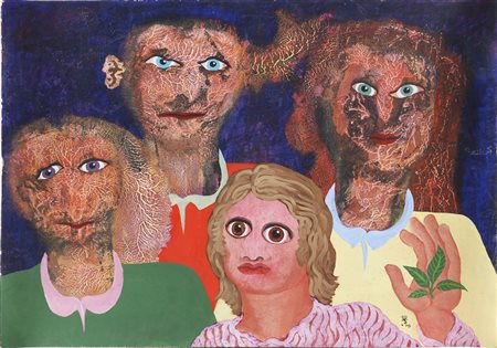 ZEPPEL SPERL ROBERT (1944 - 2005) Senza titolo 1658. 1978. Tecnica mista su...