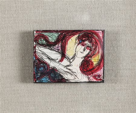 BORRA POMPEO (1898 - 1973) Soluzione pittorica. 1965. Tecnica mista su...