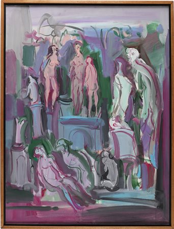 DI PRATA OSCAR (1910 - 2006) Senza titolo. . Tecnica mista su tela. Cm 60,00...