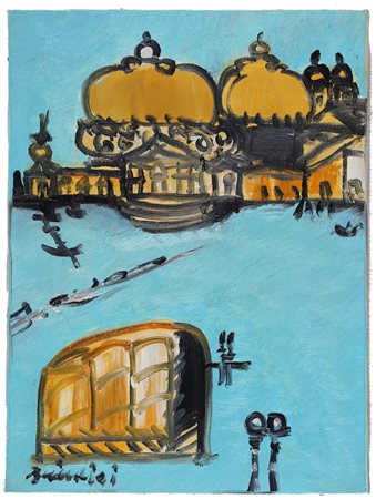 BRINDISI REMO (1918 - 1996) Senza titolo. . Olio su tela. Cm 30,00 x 40,00....