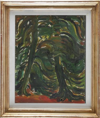 GUIDI VIRGILIO (1891 - 1994) Gli Alberi. 1975. Olio su tela. Cm 40,00 x...