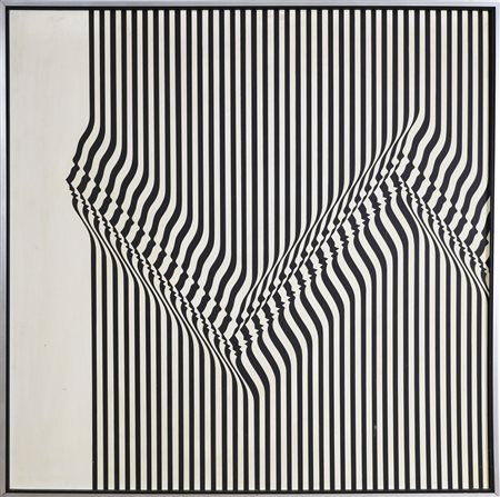 LEROSE COSIMO (n. 1939) Ropums 70. Acrilico su tavola. Cm 90,00 x 90,00. Al...