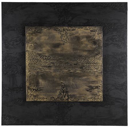 RAPETTI ALFREDO (n. 1961) Oro nero. . 2004. Tecnica mista su tela. Cm 100,00...