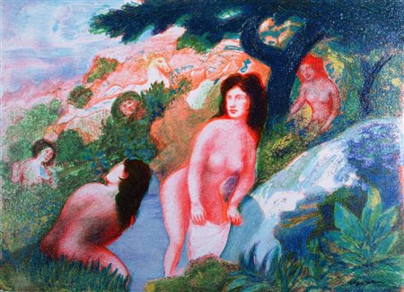 SASSU ALIGI (Milano 1912 - Palma di Majorca 2000) "Le ninfe al bagno"...