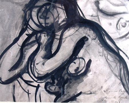 CAPPELLO CARMELO (Ragusa 1912 - Milano 1996) "Figura" 1941 China su carta cm....