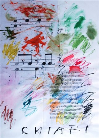 CHIARI GIUSEPPE (Firenze 1926 - Firenze 2007) "Spartito" Tecnica mista e...