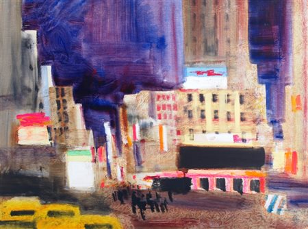 MAGAZZINI SALVATORE (Pistoia 1955) "New York" Olio su tavola cm. H: 60.00 L:...