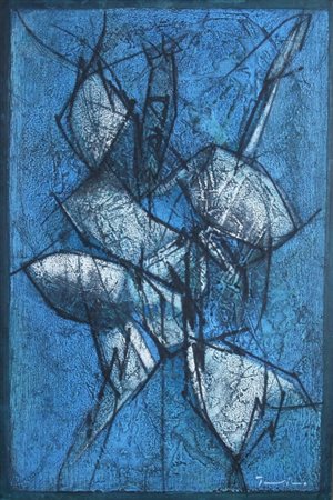 PROVINO SALVATORE (Bagheria 1943) "Senza titolo" Tecnica mista su carta...