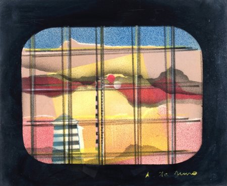 DE MAURO ANTONIO "Paesaggio obbligato" Olio su tela cm. H: 50.00 L: 60.00...