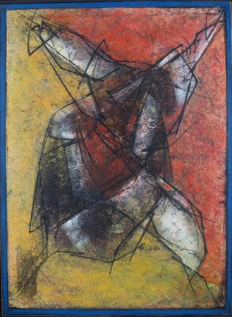 PROVINO SALVATORE (Bagheria 1943) "Bue polare" 2007 Tecnica mista su carta...