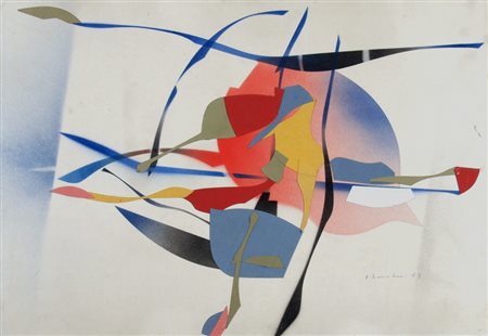 FRANCESCHINI EDOARDO (Catania 1928 - Varese 2006) "Senza titolo" 1973 Tempera...