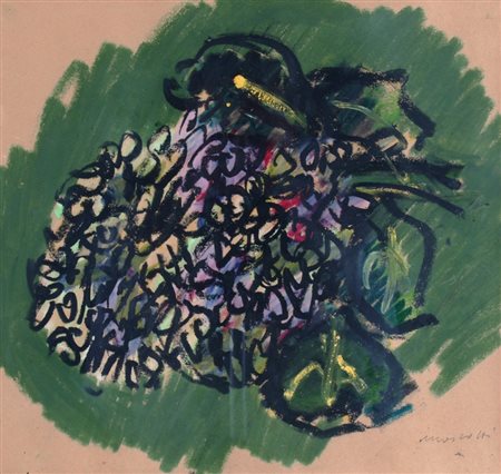 MORLOTTI ENNIO (Lecco 1919 - Milano 1992) "Ortensie" 1982 Pastello su carta...