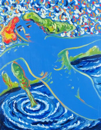 GERMANA' MIMMO (Catania 1944 - Busto Arsizio 1992) "Senza titolo" 1991 Olio...