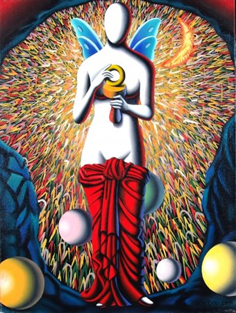 KOSTABI MARK (Los Angeles 1960) "Inside the sun spot" 2010 Olio su tela cm....