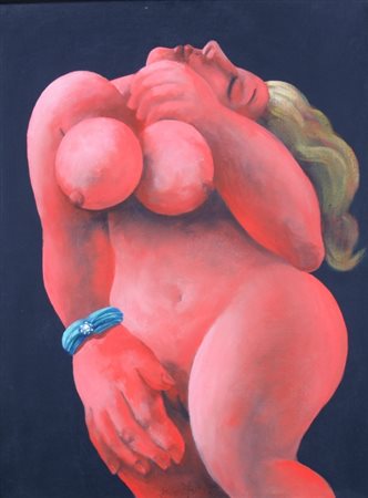 PIGNATELLI ERCOLE (Lecce 1935) "Polena" 2005 Olio su tela cm. H: 80.00 L:...