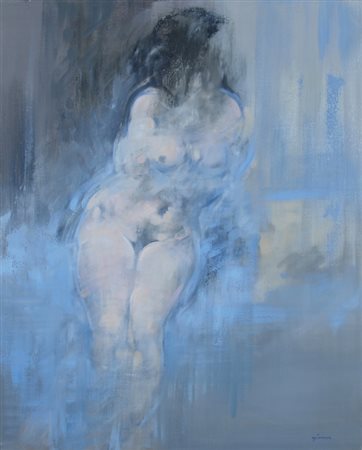 AJMONE GIUSEPPE (Carpignano Sesia 1923 - Romagnano Sesia 2005) "Nudo in...