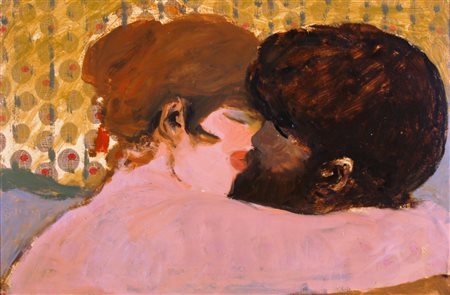 FIUME SALVATORE (Comiso 1915 - Canzo 1997) "Coppia di somali" Olio su...