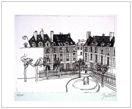 FRANCO GENTILINI Faenza 1909 – Roma 1981 Senza titolo Acquaforte es.28/125....