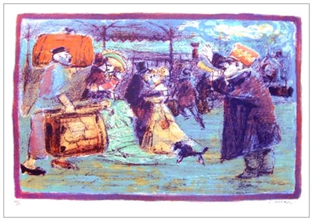 MINO MACCARI Siena 1898 – Roma 1989 Partenza per l’Esposizione Universale...