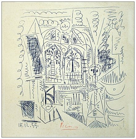 PABLO PICASSO Malaga (Spagna) 1881 – Mougins (Francia) 1973 Senza titolo 1955...