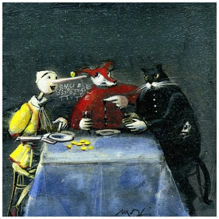 MARIO MADIAI Livorno 1944 Senza titolo Olio su tavola20 x 20. Firma in b. a...