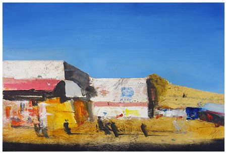 SALVATORE MAGAZZINI Pistoia 1955 Sharm el Sheikh Olio su tavola 25 x 35....