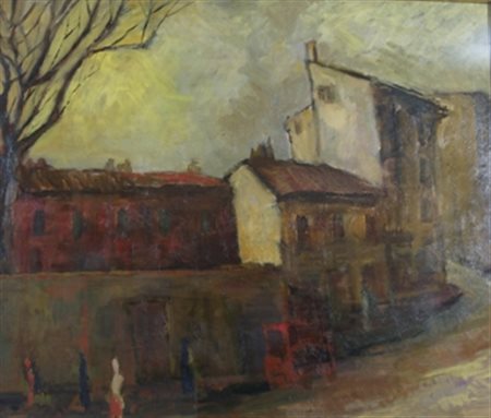 CINGOLANI OTTORINO (Milano 1901) "Senza titolo" Olio su tela cm. H: 50.00 L:...