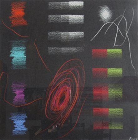 FINZI ENNIO (Venezia 1931) "Senza titolo" Pastelli su carta cm. H: 35.00 L:...