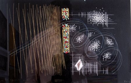 FINZI ENNIO (Venezia 1931) "Lo sguardo indiscreto" Tecnica mista su...