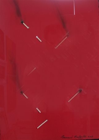 AUBERTIN BERNARD (Fontenay aux Roses 1934) "Papier rouge brulè" 2009...